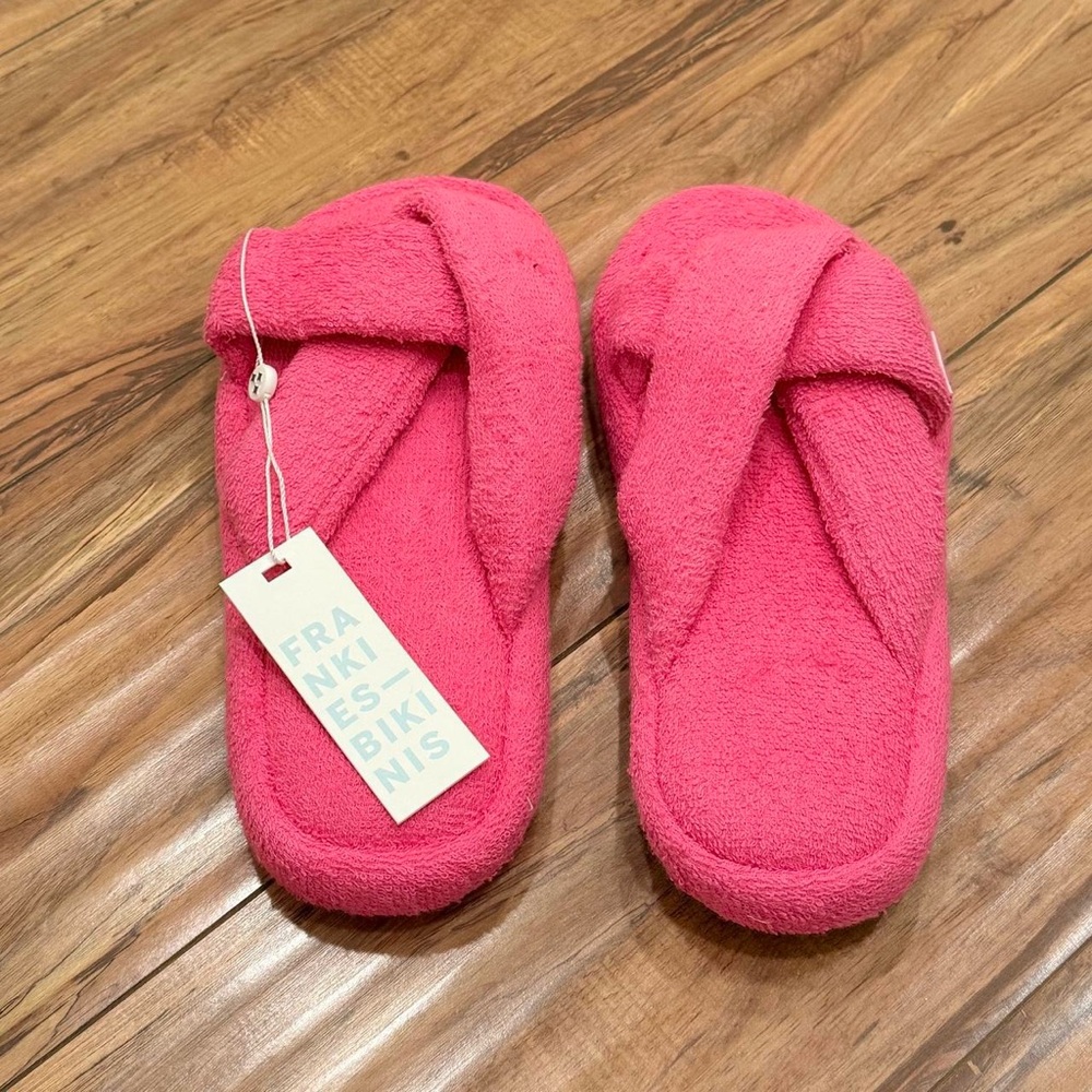 Frankies Bikinis Pink Slippers